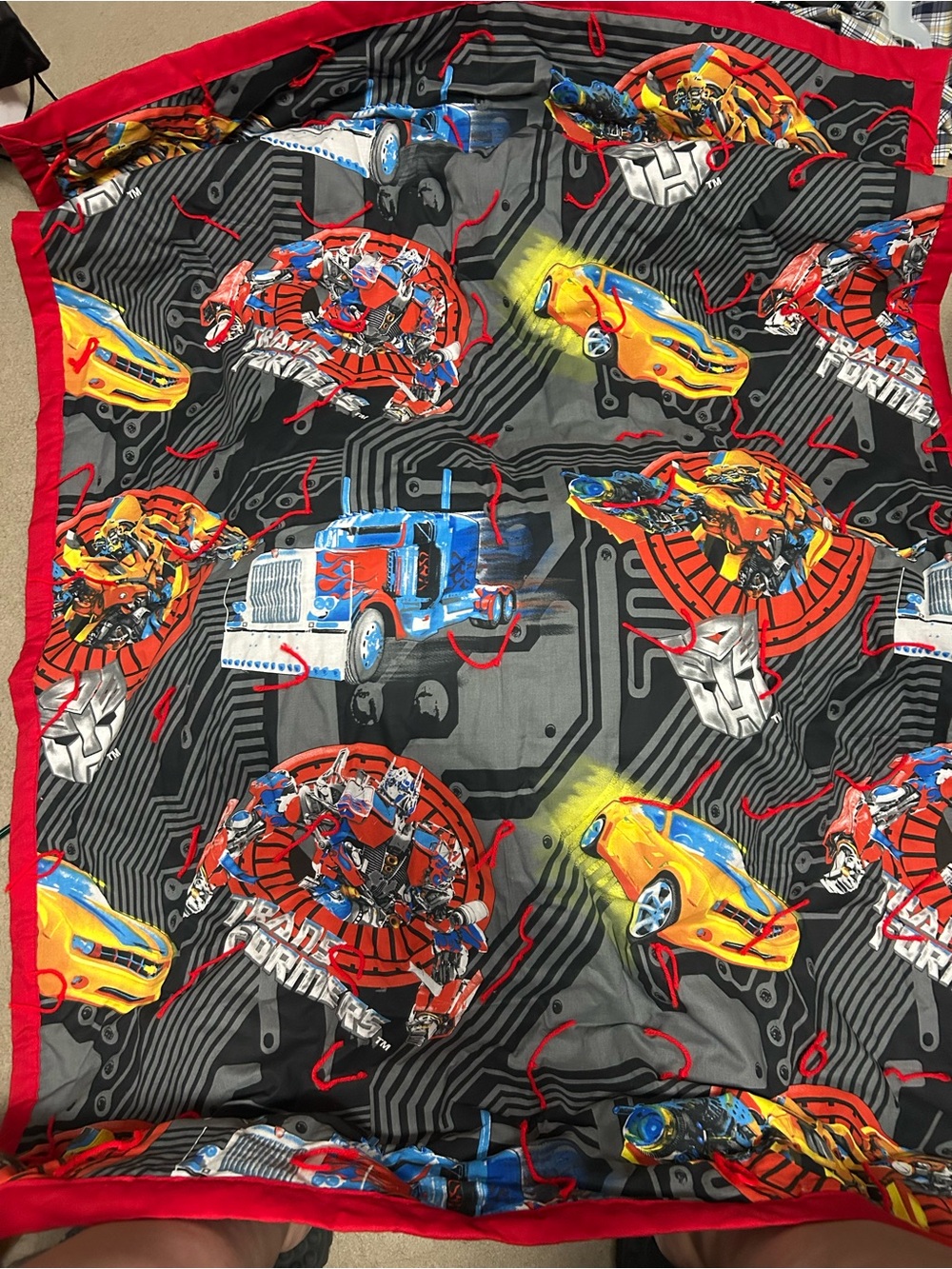 Boys' Transformers-Inspired Black & Red sewn  at home